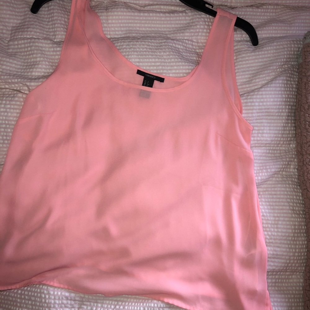 light pink tank top